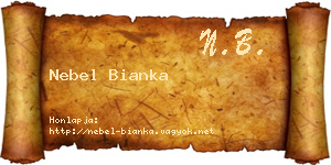 Nebel Bianka névjegykártya